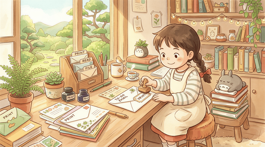 Using Gmail labels to trigger prints explained with icons