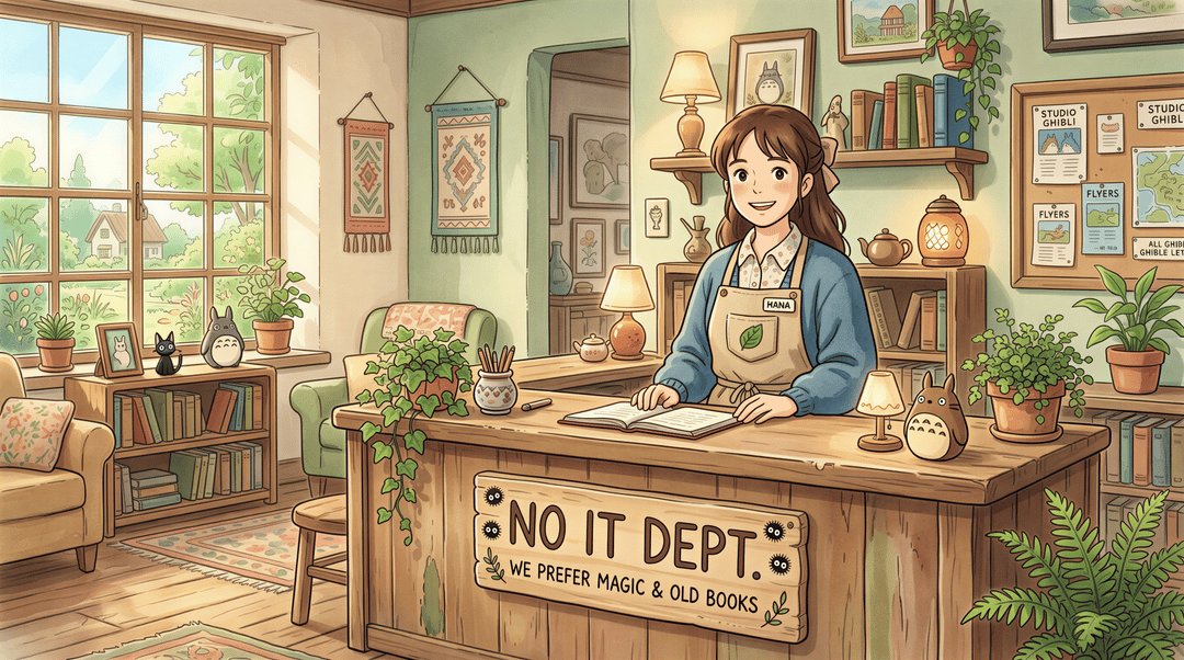 No IT department at a coworking space front desk