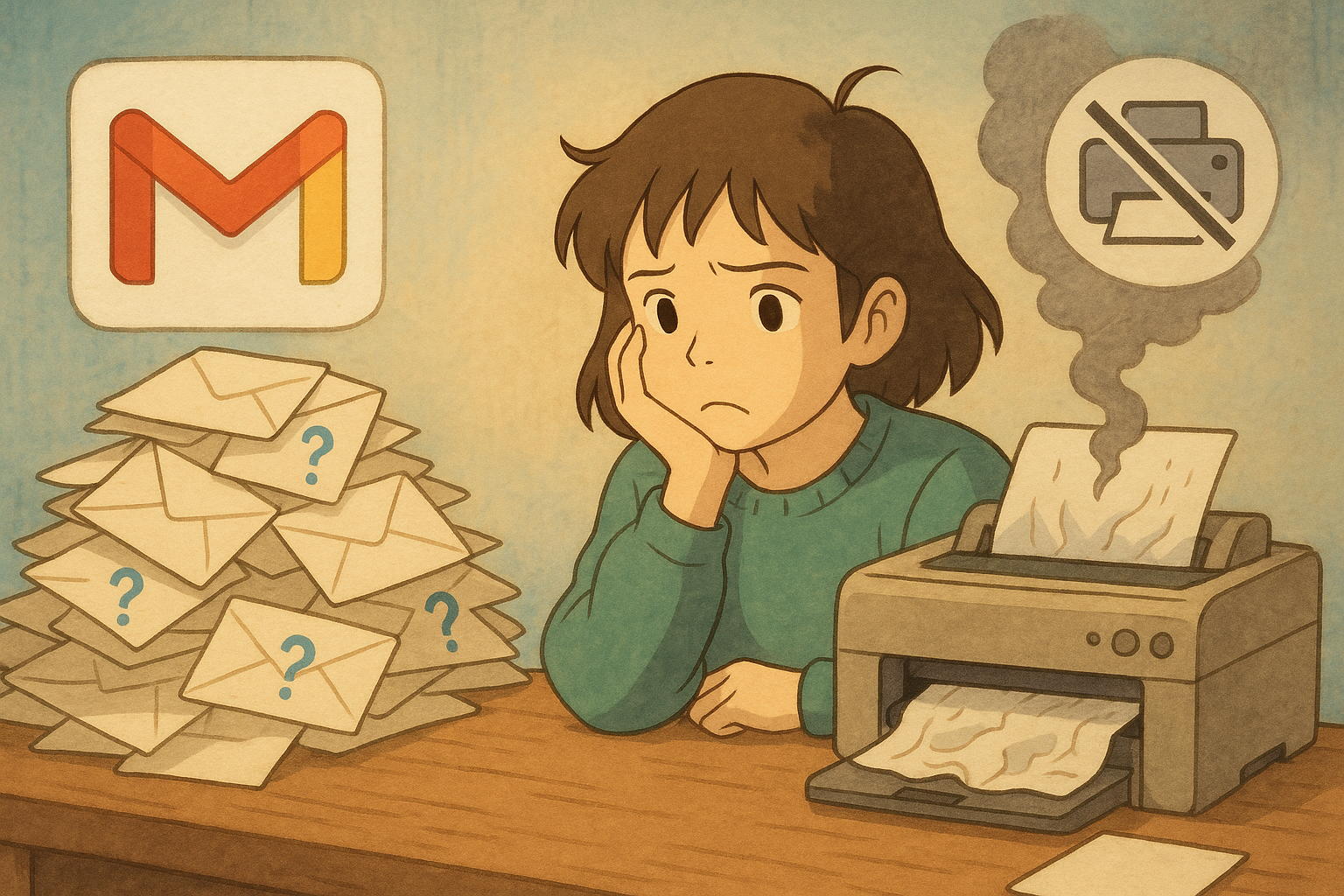 frustrated-woman-gmail-emails-printer-issues.jpg