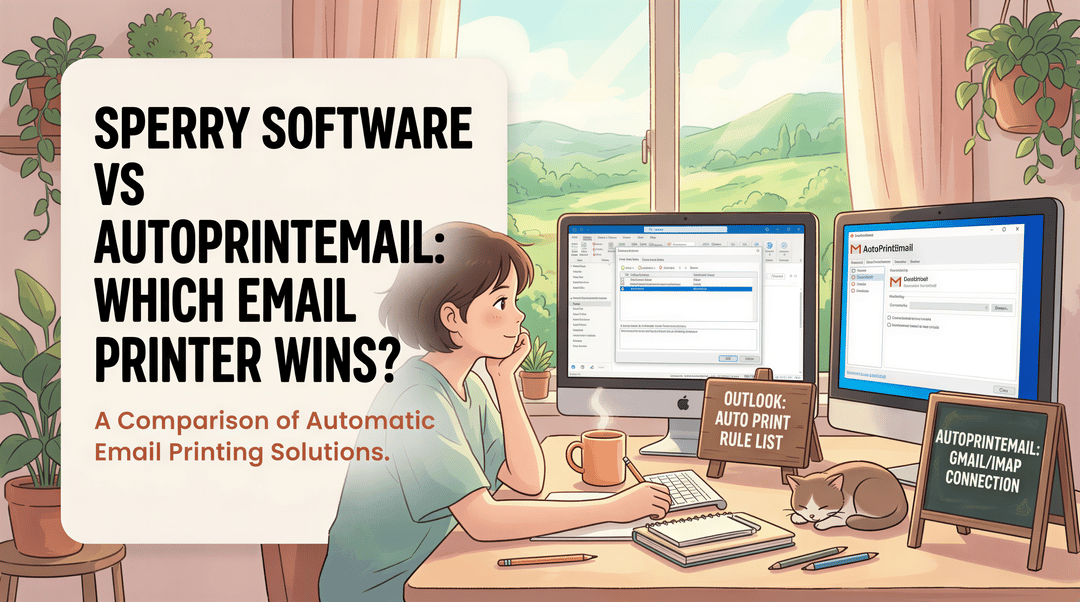 Sperry Software Auto Print vs AutoPrintEmail comparison banner