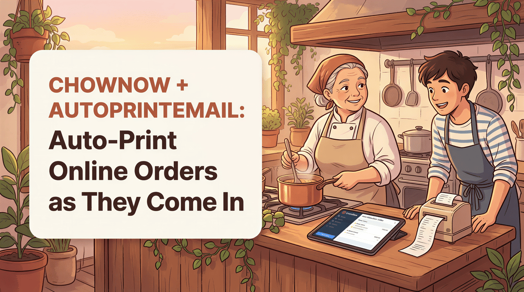 ChowNow + AutoPrintEmail: Auto-Print Online Orders as They Come In