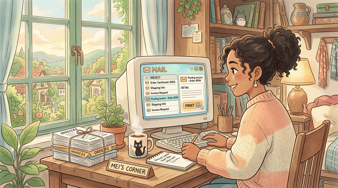 Illustration showing why Zoho Mail lacks automatic printing for invoices